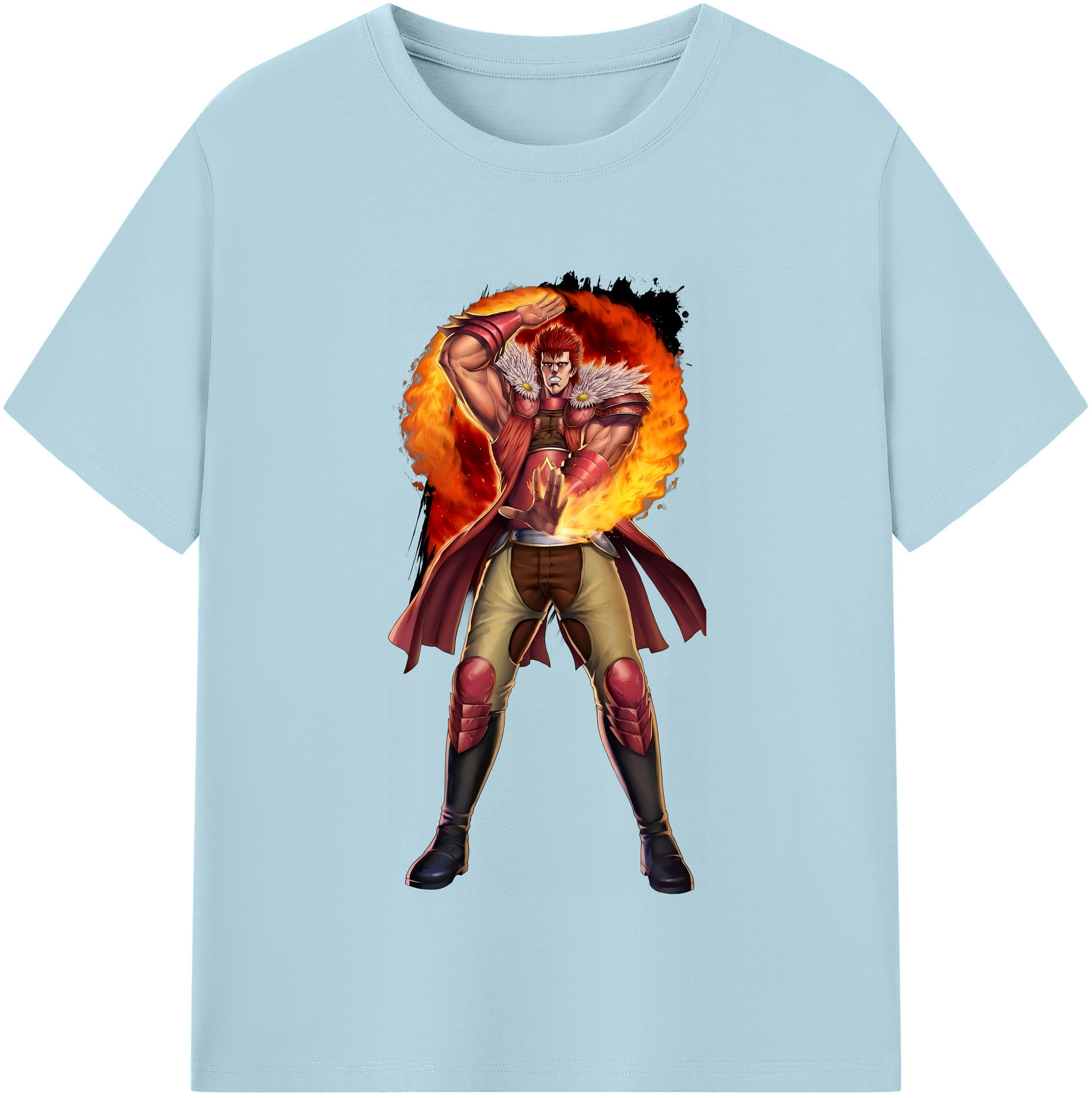 （画像用） 北斗の拳 Fist of the North Star 綿100％半袖Tシャツ（フロントプリント）
